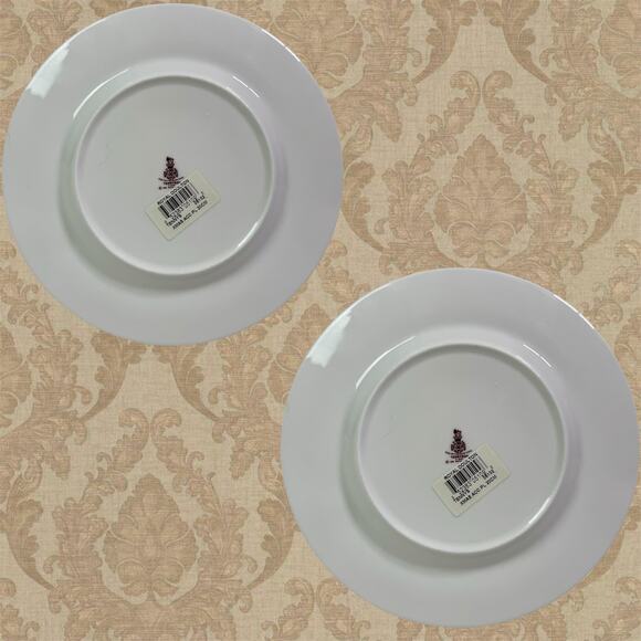 Royal Doulton NWT Set 2 Rare Tennyson 06132 Holiday Christmas 8" Salad Plate - Picture 2 of 5